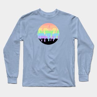 Pastel rainbow drip bubble Long Sleeve T-Shirt